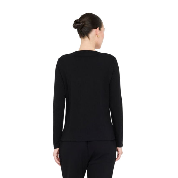 T-shirt Donna a maniche lunghe con logo modella retro