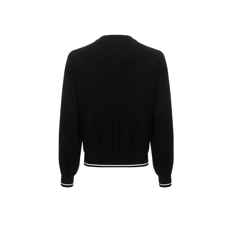 Cardigan Donna con zip Nero retro