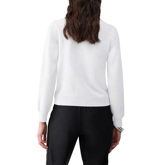 Maglia Donna con logo monogram e gioielli Bianco, retro