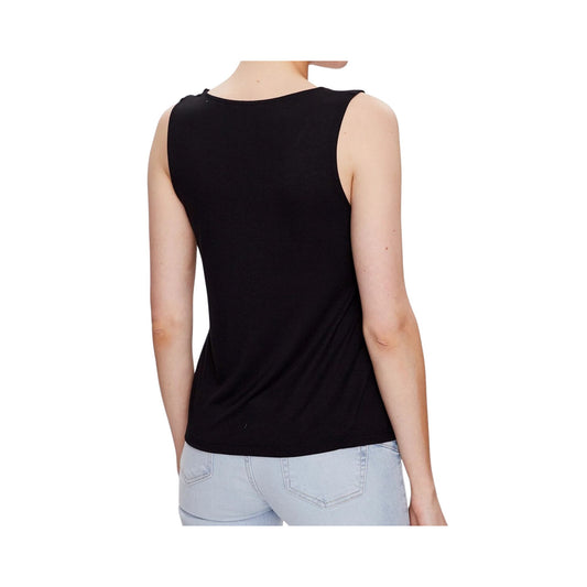 Top femme avec logo sur la poitrine