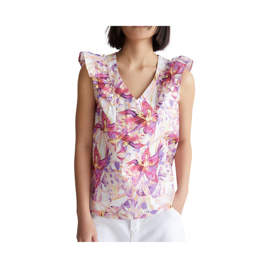 Top femme à motif fleuri