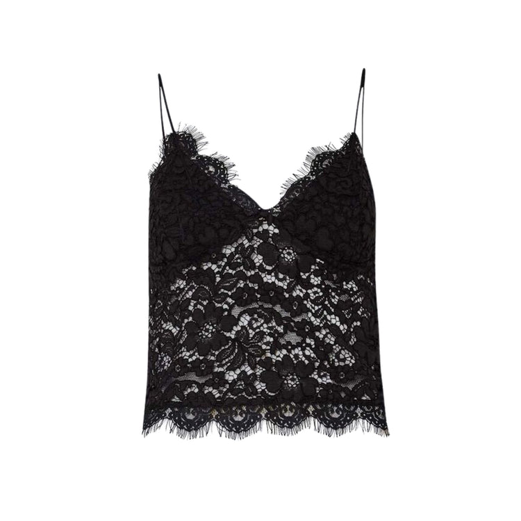 Top Donna in pizzo con spalline