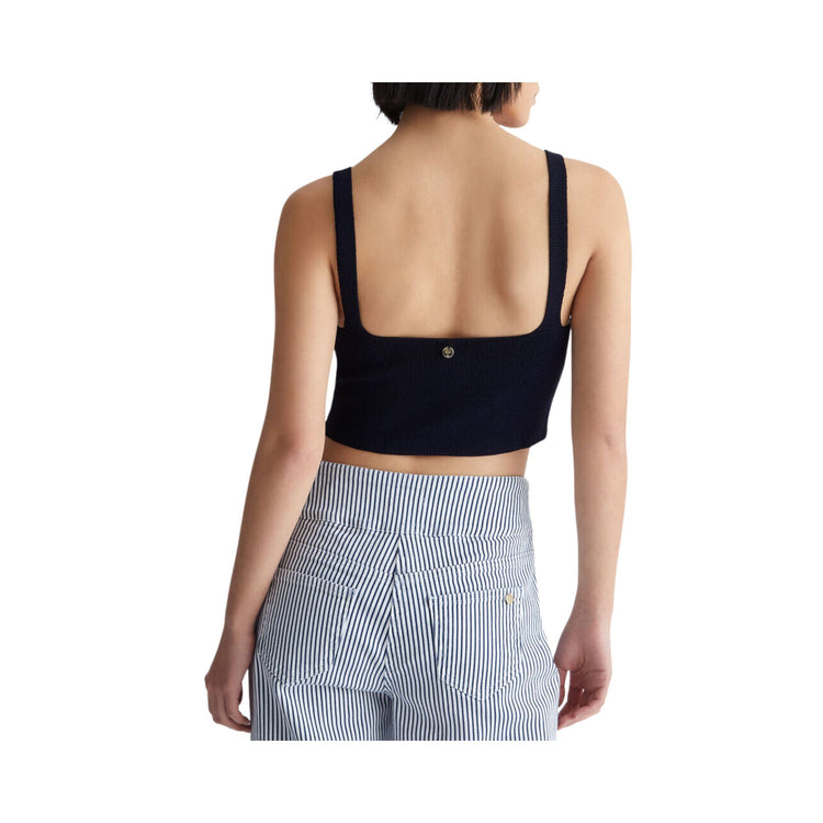 Women's knitted top with buttons