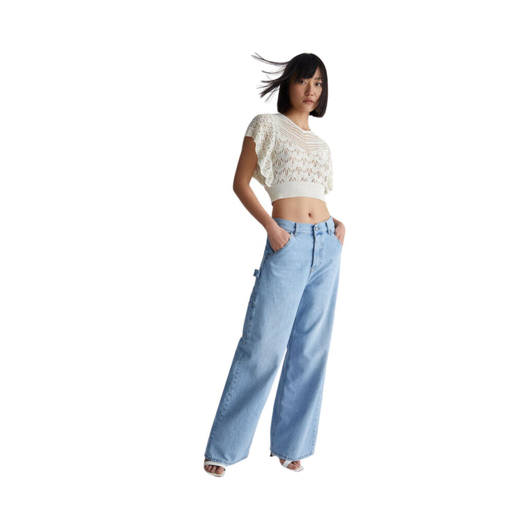 Top femme effet transparent