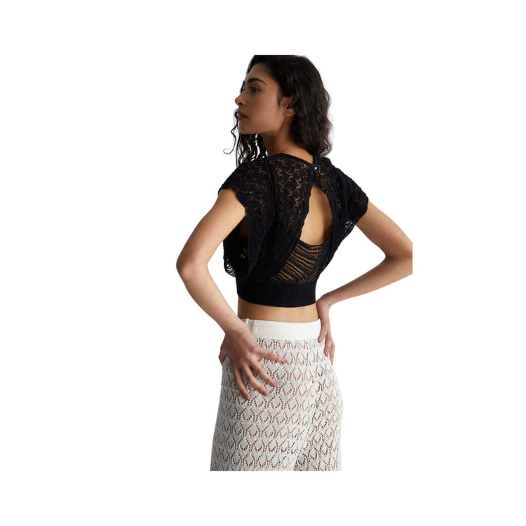 Top femme effet transparent