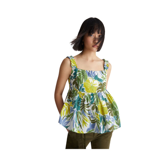 Top femme à motif fleuri