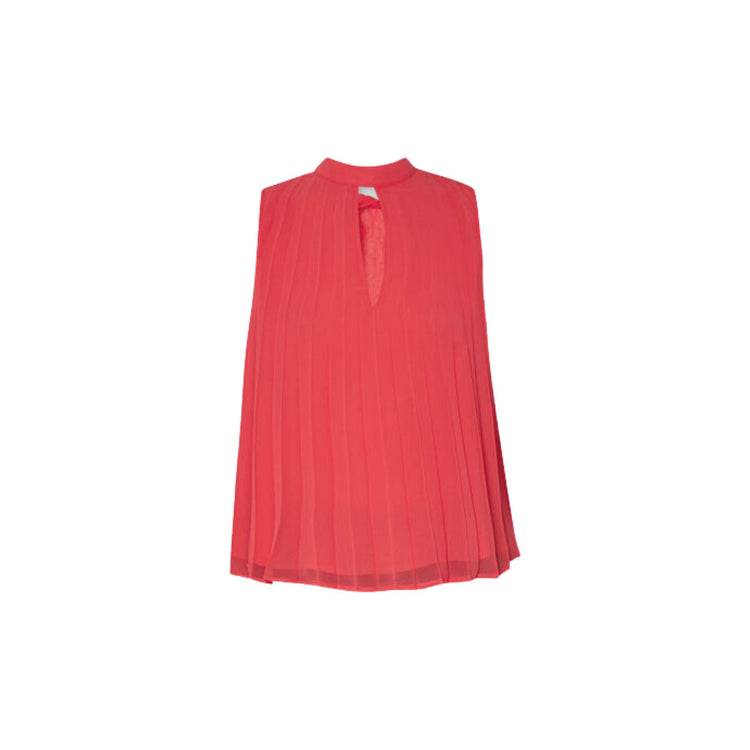 Solid color pleated women's top