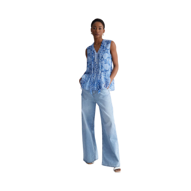 Women's blouse with floral pattern