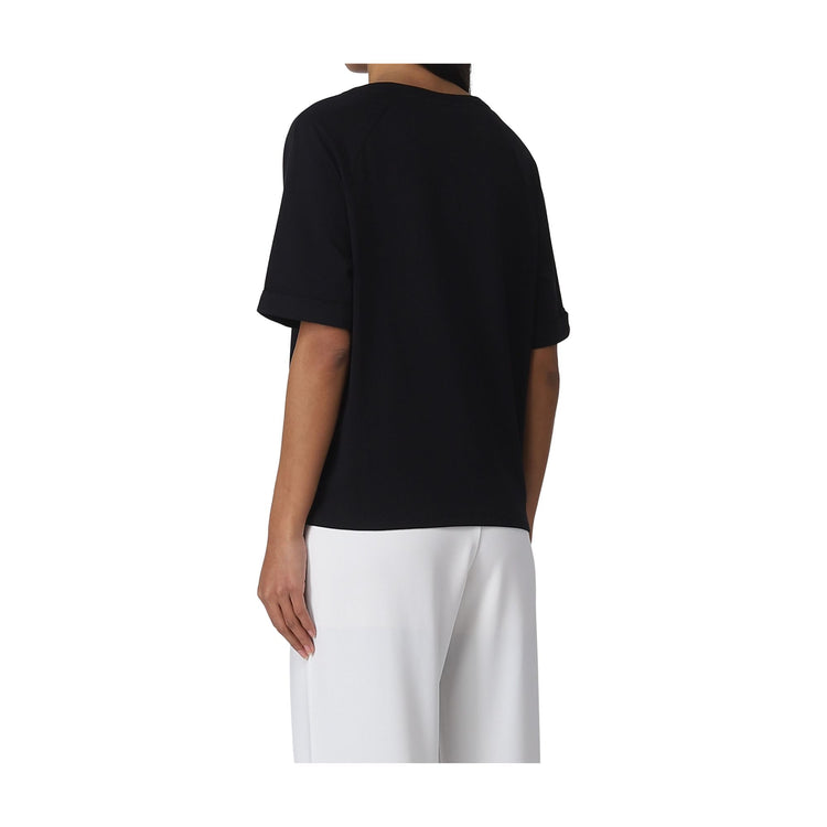 Women's cotton t-shirt with slit