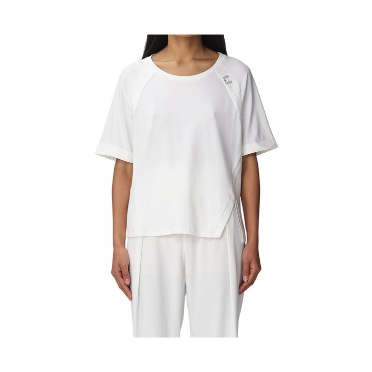 Women's cotton t-shirt with slit