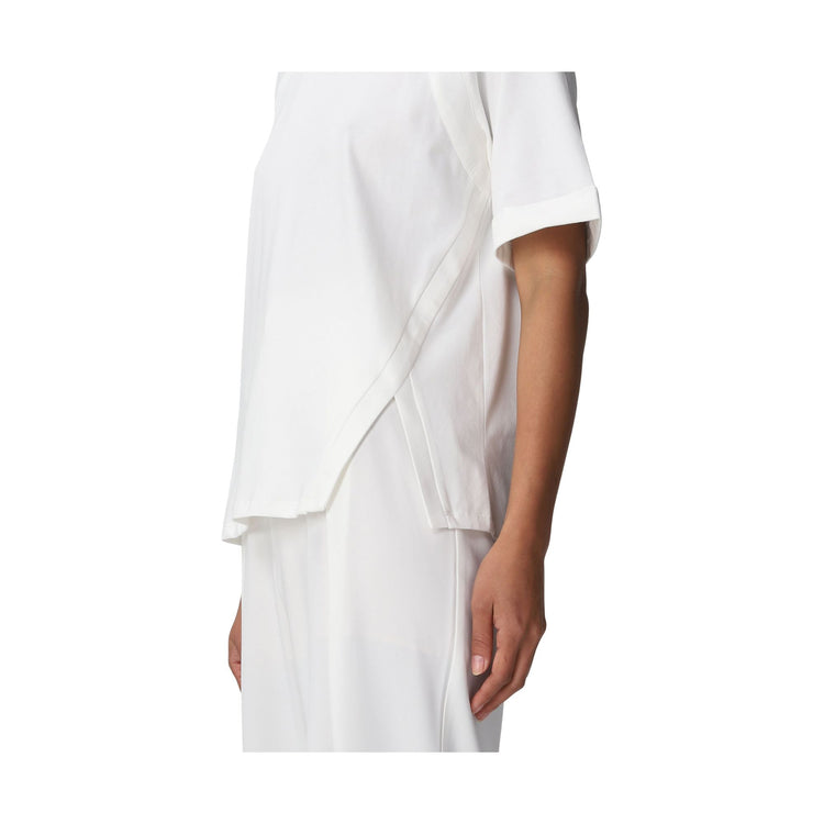 Women's cotton t-shirt with slit