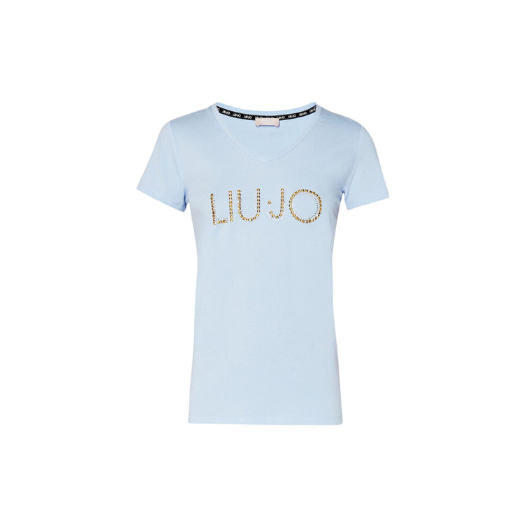 Women's T-shirt with logo and rhinestones