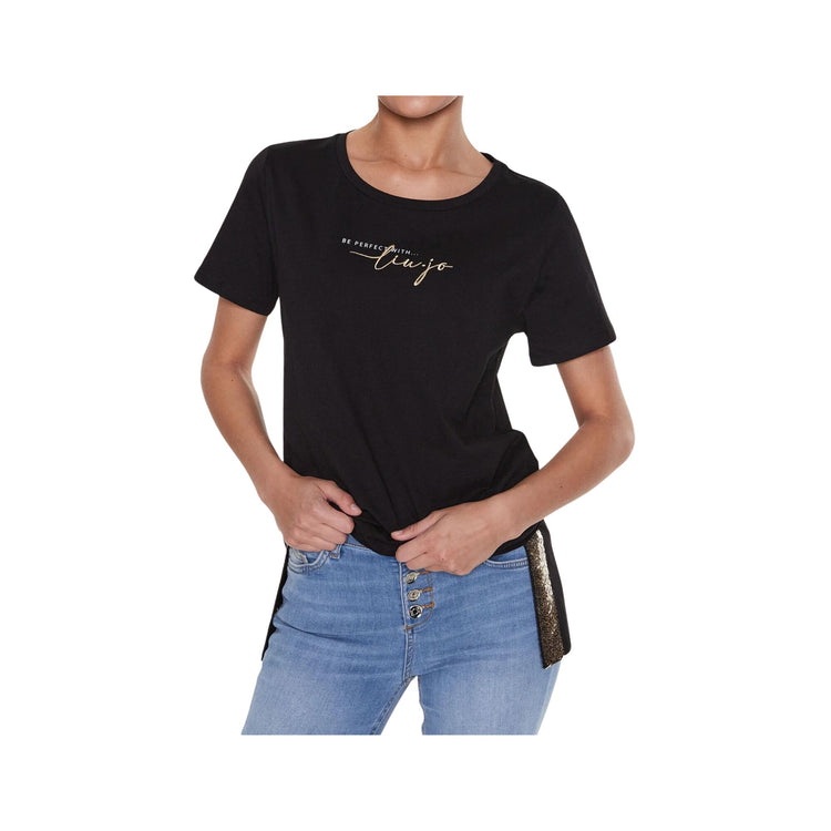 Women's T-shirt with short-sleeved logo