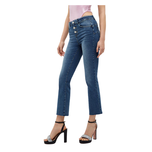 Jeans Donna cropped vita alta Bottom Up