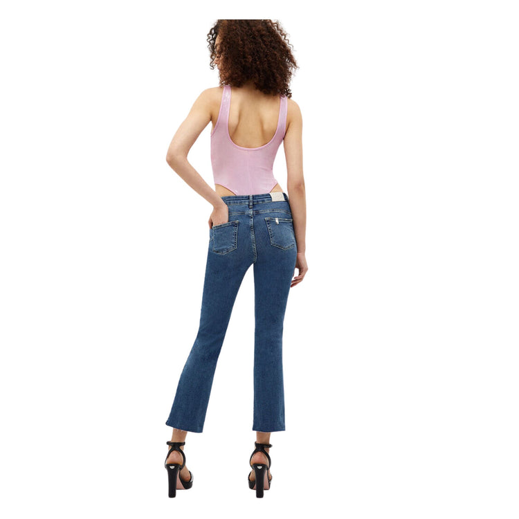 Women's cropped high waist Bottom Up jeans