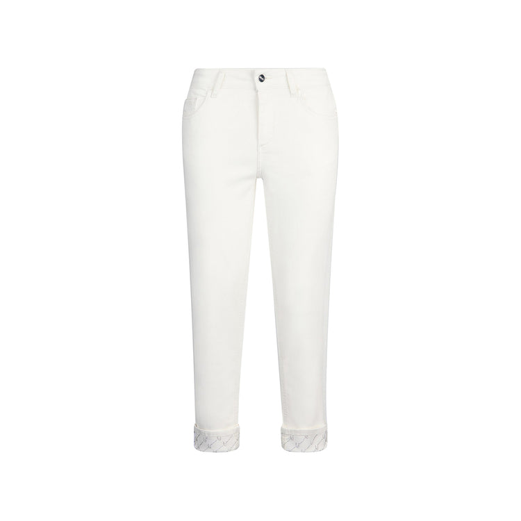 Pantaloni Donna Skinny Cropped Monreo Bianco
