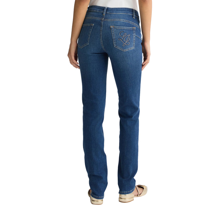 Jeans Donna Skinny Bottom up modella retro