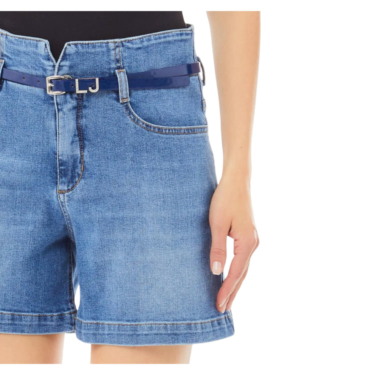 Jeans Donna in denim con chiusura con bottone e zip