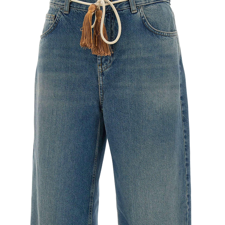Jeans Donna con chiusura con bottone logato silver e zip