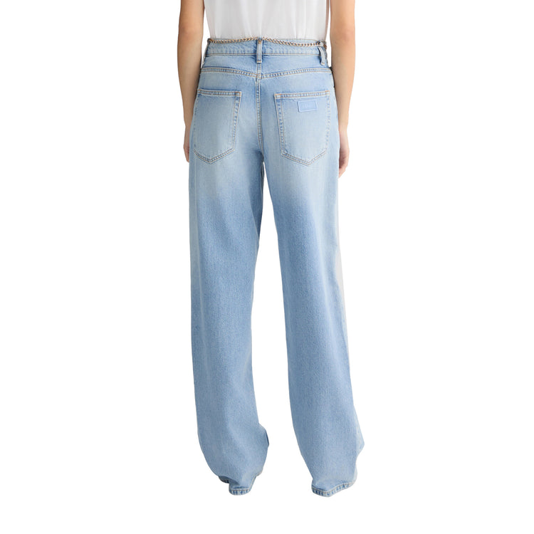 Jeans Donna straight a vita alta modella retro