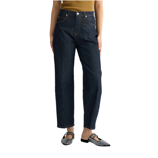 Jeans Donna carrot fit a vita alta modella frontale