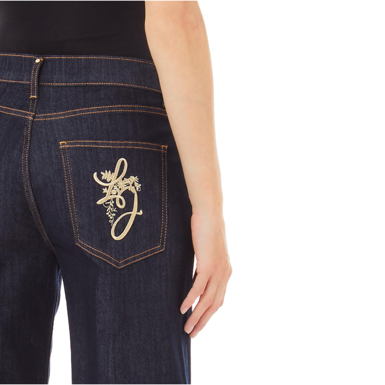 Bermuda Donna con risvolto in denim dettaglio retro
