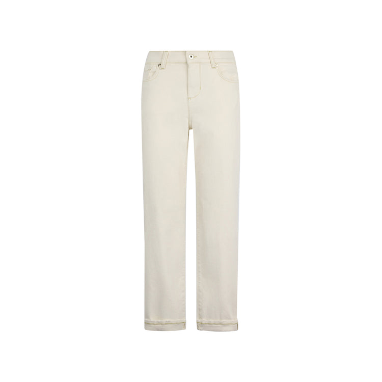 Jeans boyfriend Donna a vita bassa beige