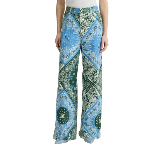 Pantaloni Donna con stampa bandana modella frontale