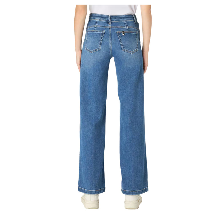 Jeans Donna Flare con cintura modella retro