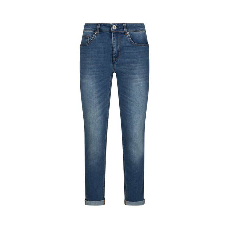 Jeans skinny con risvolto da donna