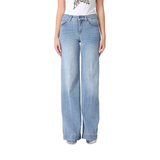 Jeans a palazzo in denim stretch