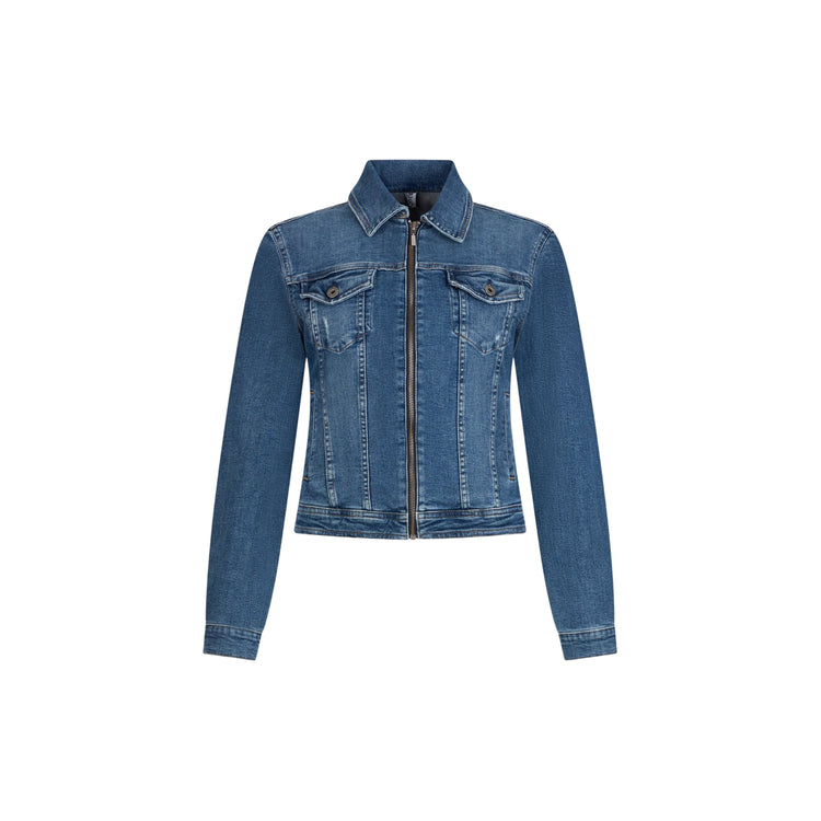 Giubbino Rider Donna in denim con zip