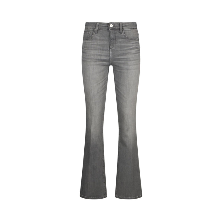 Jeans Donna a vita alta e gamba svasata Grigio