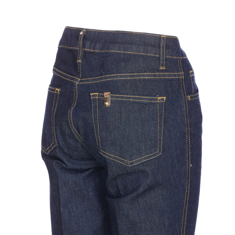 Jeans straight-leg in denim blu