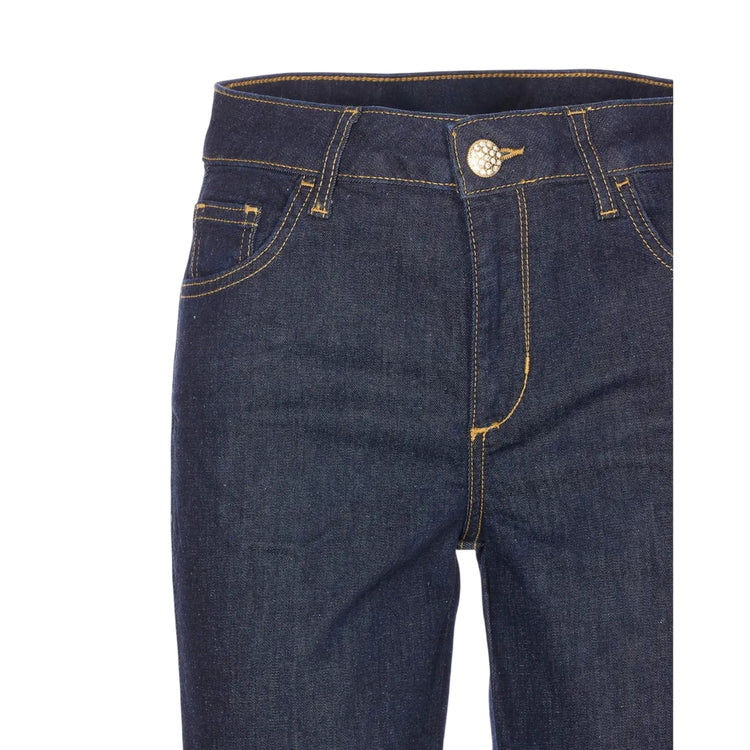 Jeans straight-leg in denim blu