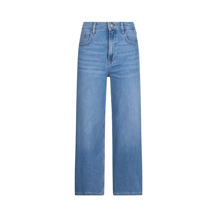 Jeans Donna flare cropped denim chiaro