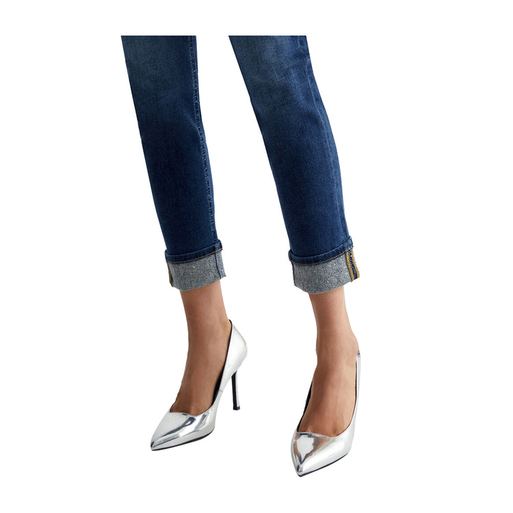 Women's Jeans with Turn-Up at the Bottom