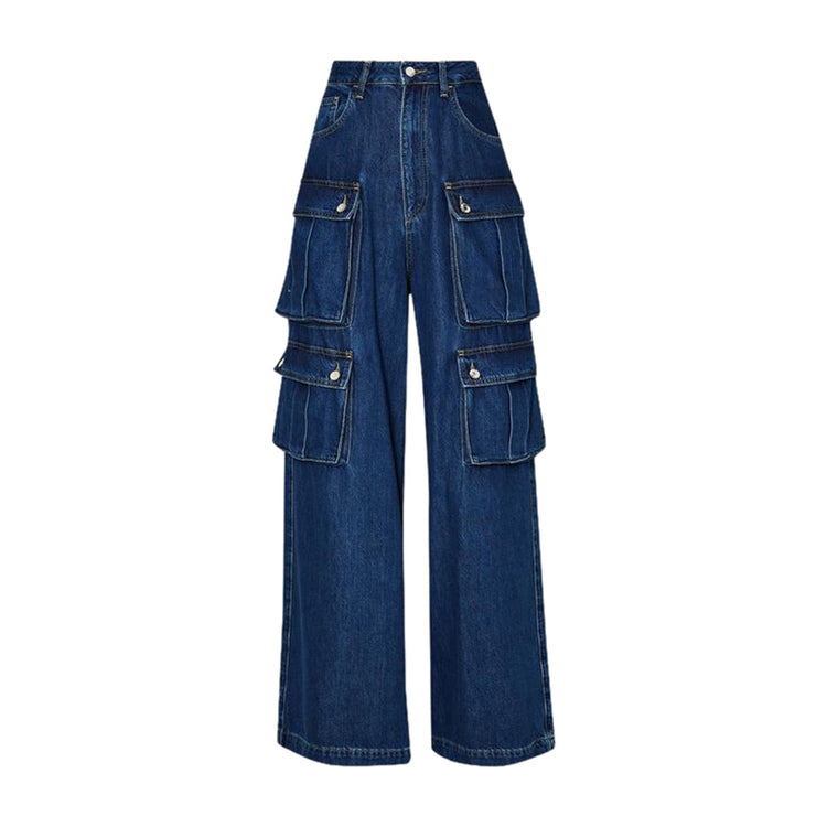 Jean femme avec poches cargo