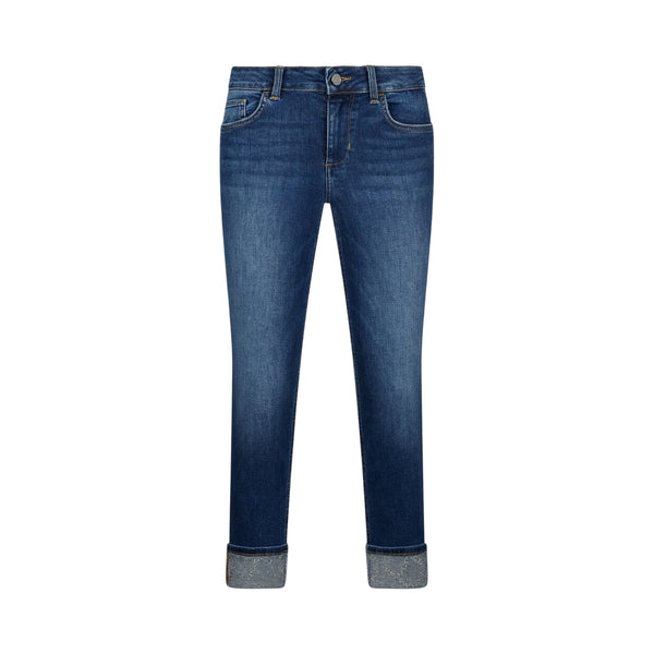 Jeans Skinny Donna con risvolto