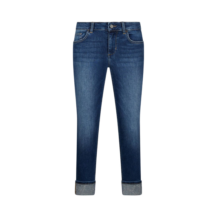 Jeans Skinny Donna con risvolto