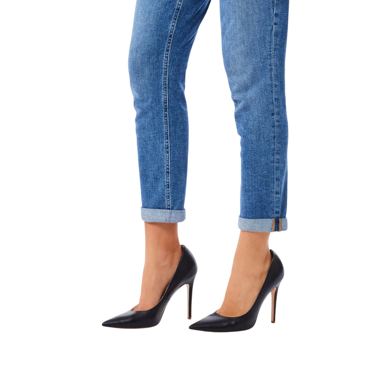 Jeans donna skinny con risvolto dettaglio