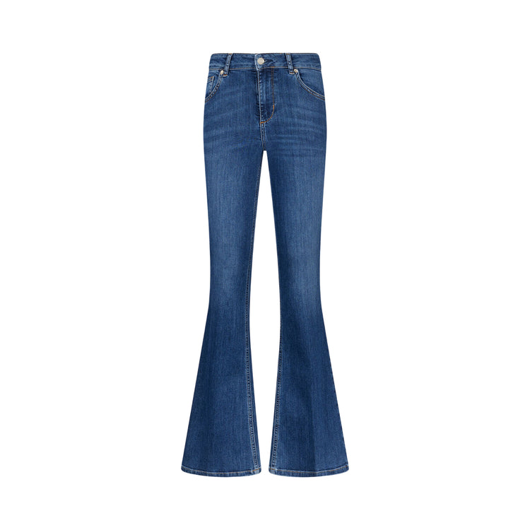 Jeans flare Donna a vita alta Blu