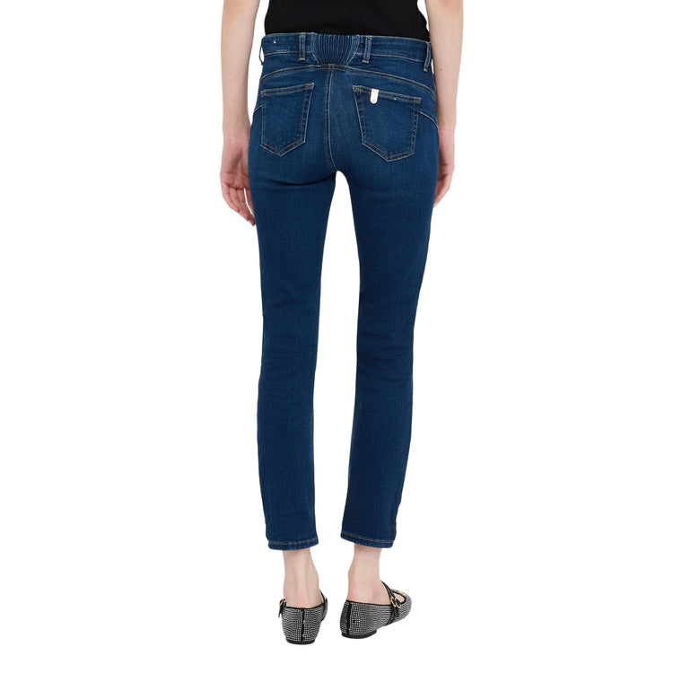 Jeans skinny Donna con inserto elastico modella retro