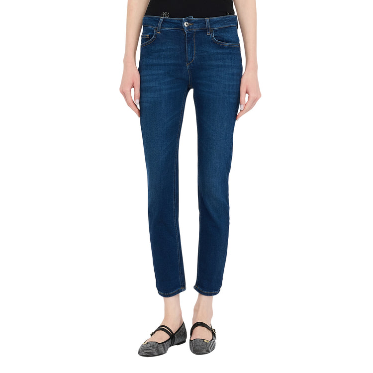 Jeans skinny Donna con inserto elastico mdoella frontale