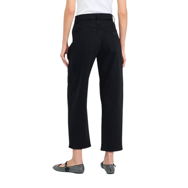 Jeans boyfriend Donna con strass Nero modella retro