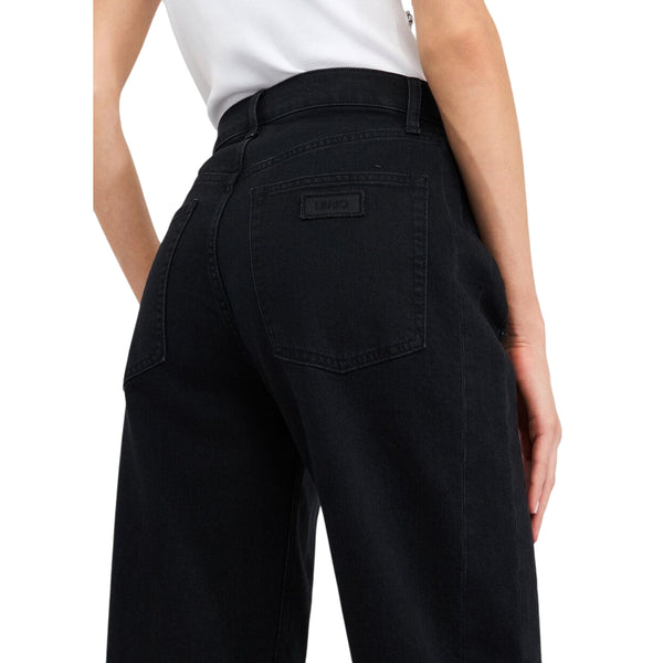 Jeans boyfriend Donna con strass Nero dettaglio retro