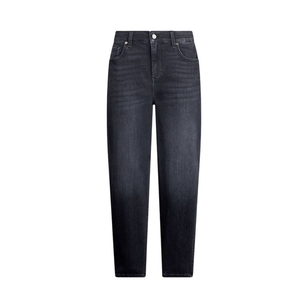 Jeans Donna carrot fit in denim nero