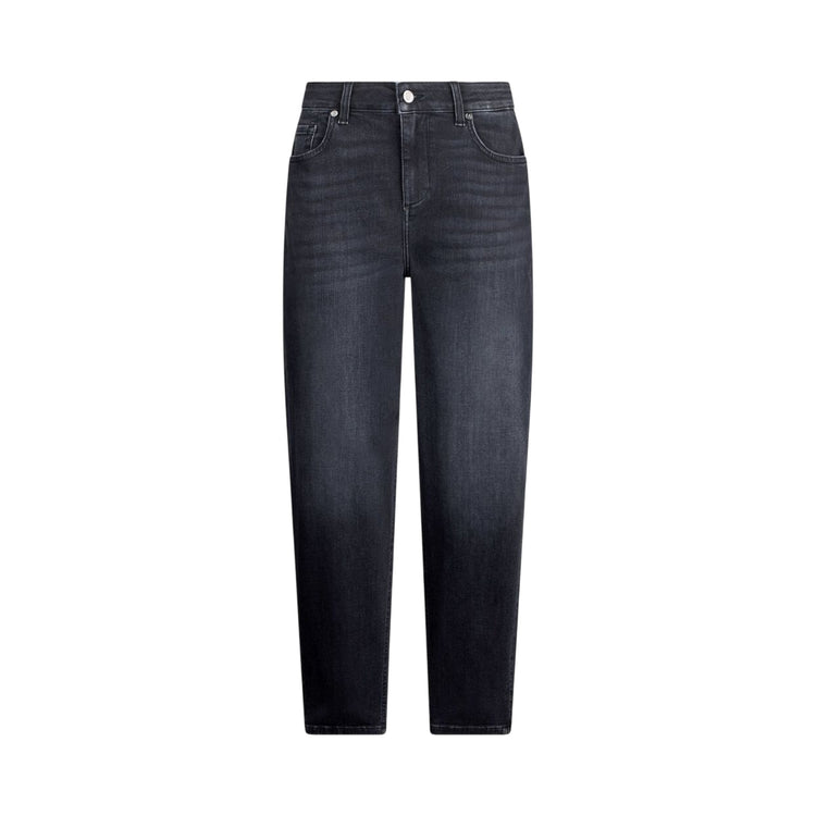 Jeans Donna carrot fit in denim nero