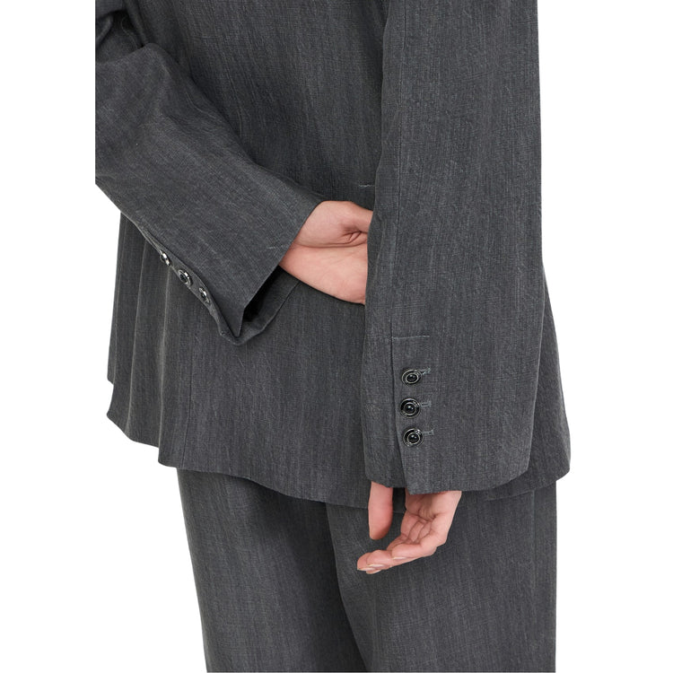 Blazer Donna in denim grigio dettaglio