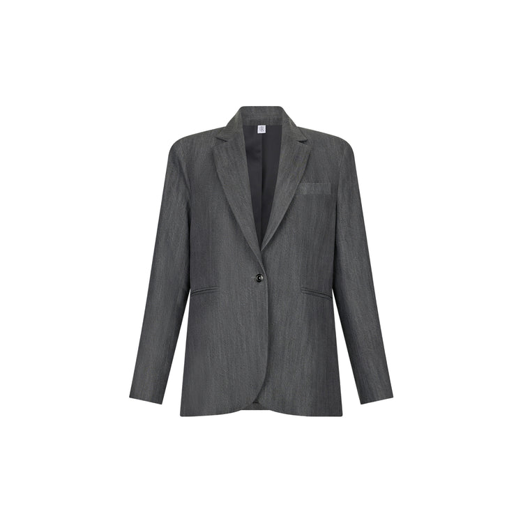Blazer Donna in denim grigio
